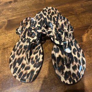 Tory Burch Leopard Miller Sandals. Size 7.5. In really good condition.
